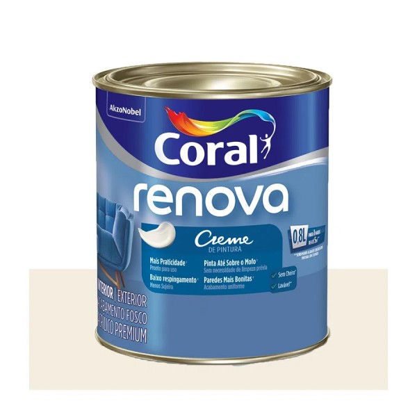 CORAL RENOVA BRANCO FOSCO 800ML