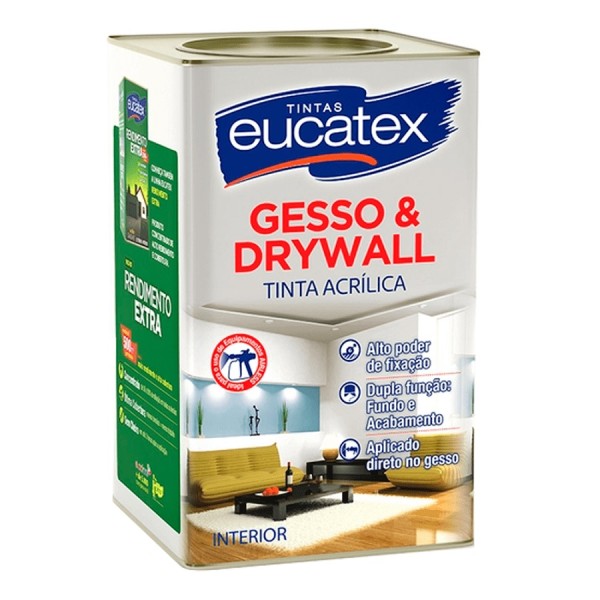 EUCATEX GESSO&DRYWALL 18L BRANCO